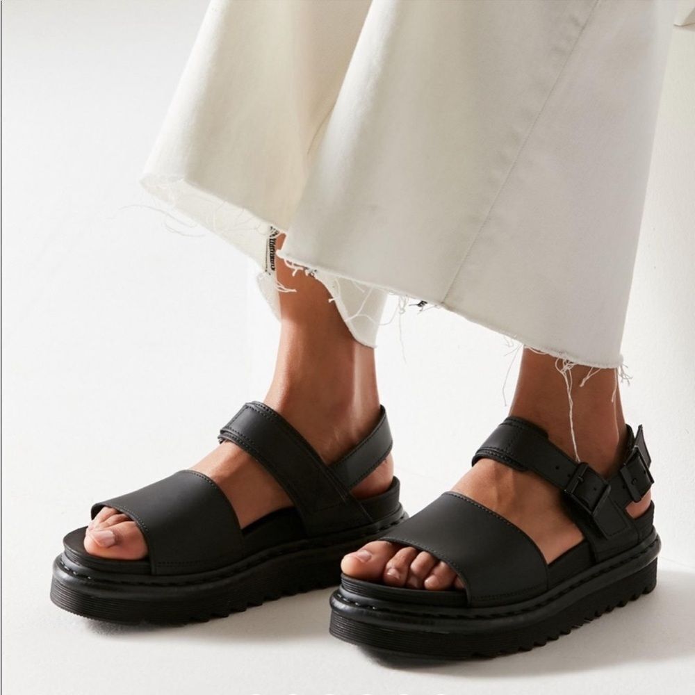 Dr. Martens x Urban Outfitters Voss Black Hydro Leather Sandals
